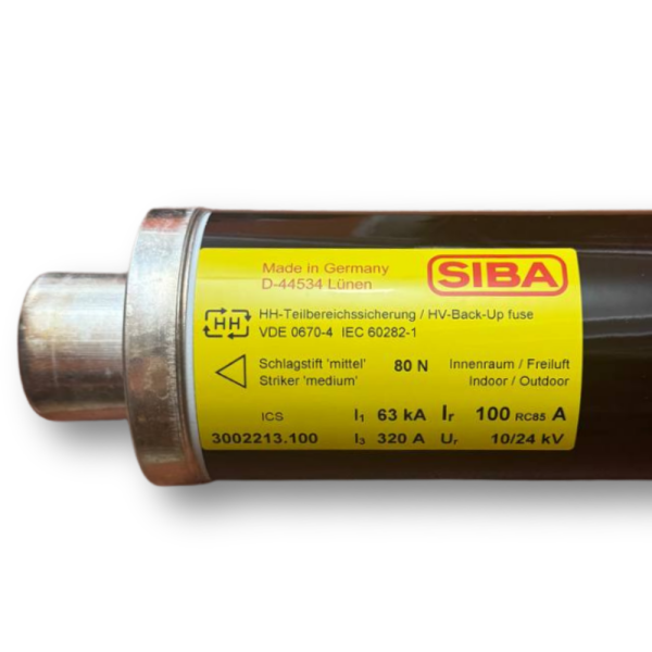 Fusible SIBA HHD-B 100A 10/24kV e=442mm