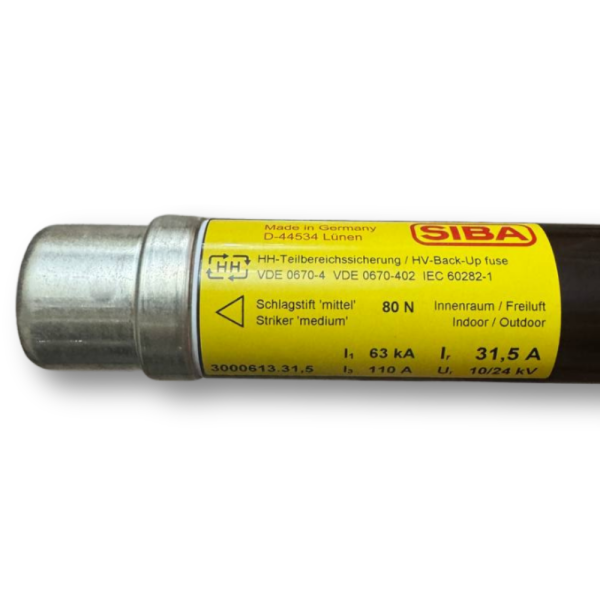 Fusible SIBA HHD-B 31,5A 10/24kV e=442mm