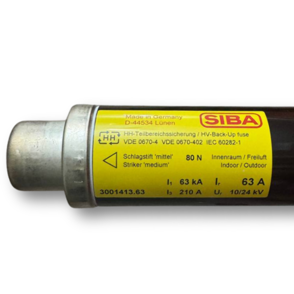 Fusible SIBA HHD-B 63A 10/24kV e=442mm